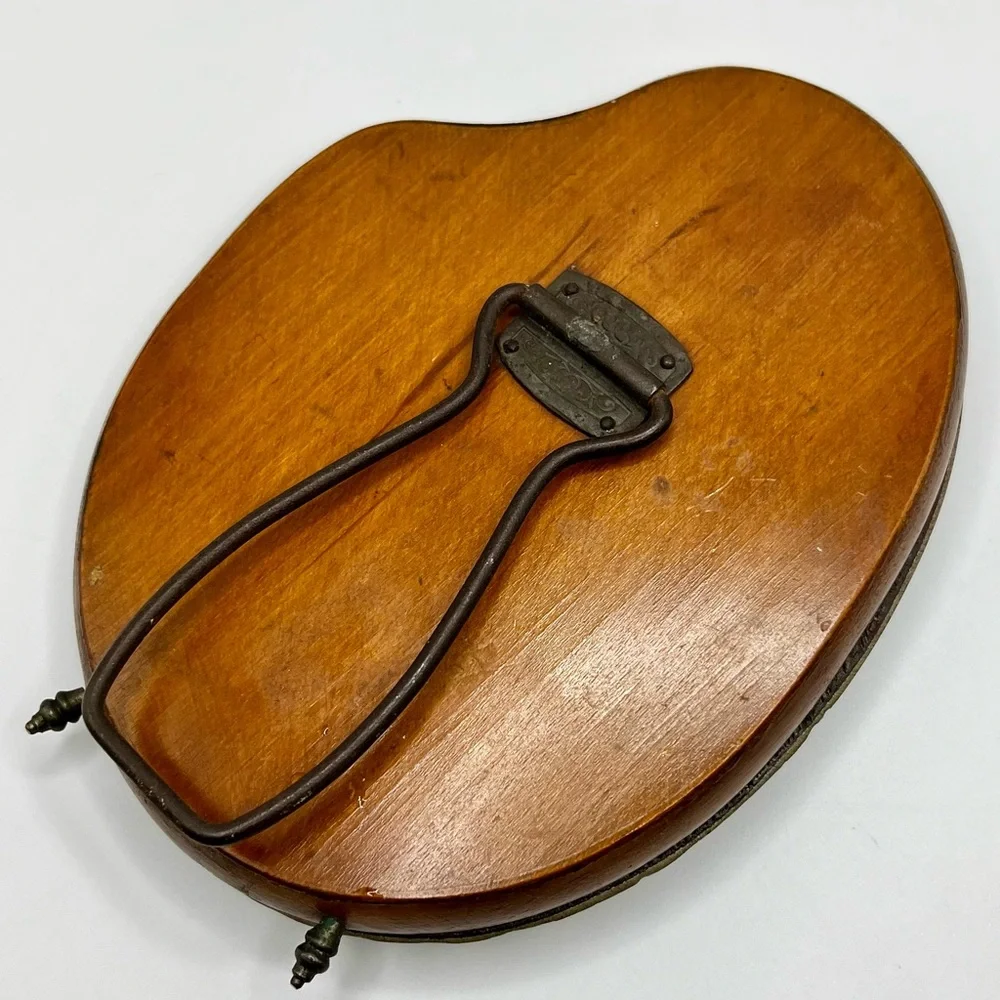 Vintage Art Deco Hand Painted Floral Beveled Mirror - Picture 9 of 10